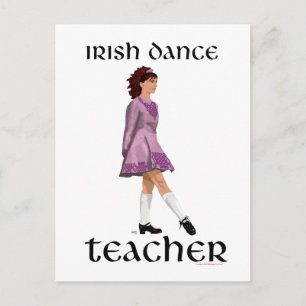 Irish Step Dance Teacher - Pink Postcard