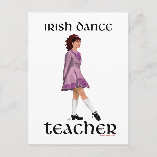 Irish Step Dance Teacher - Pink Postcard (Front)