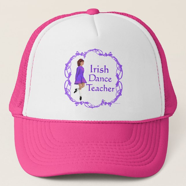 Irish Step Dance Teacher - Purple Trucker Hat (Front)