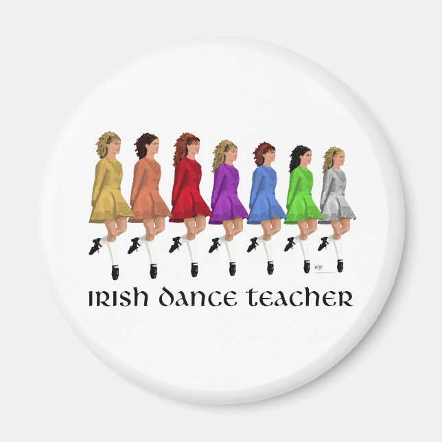 Irish Step Dance Teacher - Rainbow Magnet (Front)
