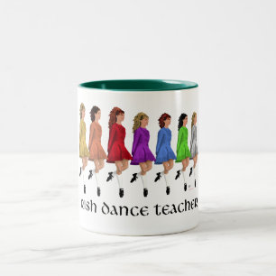 Irish Step Dance Teacher - Rainbow Two-Tone Coffee Mug