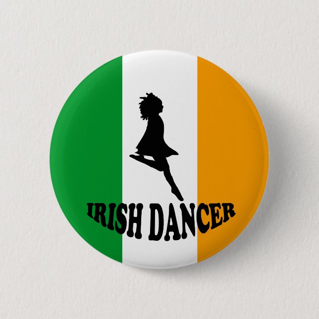 Irish Step Dancer 2 Inch Round Button (Front)