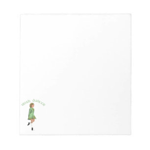 Irish Step Dancer - Green Notepad