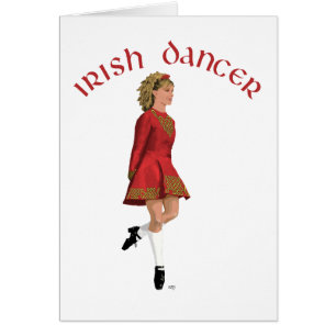 Irish Step Dancer in Red