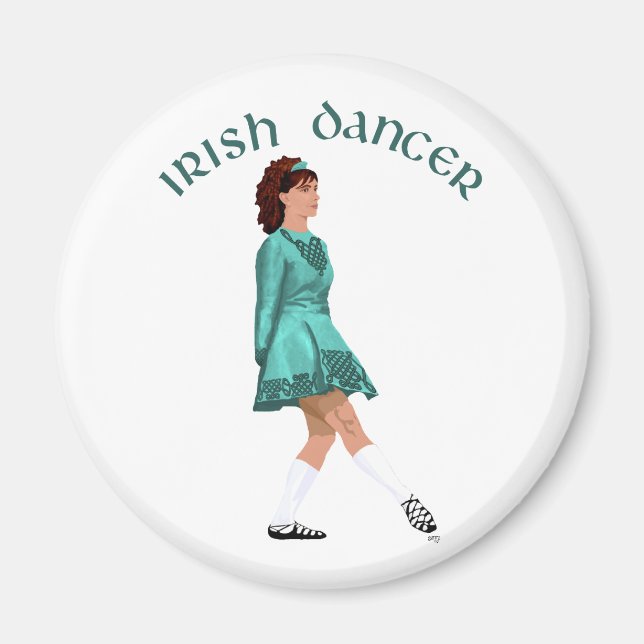 Irish Step Dancer - Teal Magnet (Front)