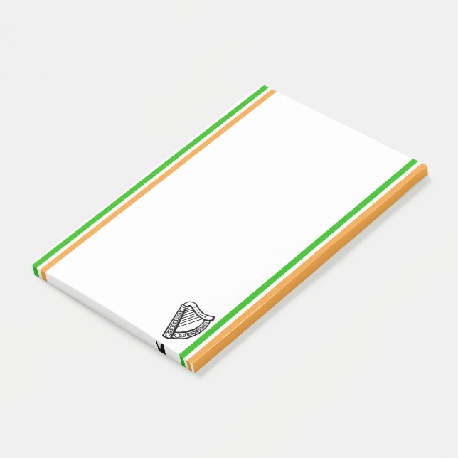 Irish stripes flag post-it notes (Angled)