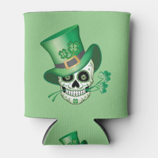 Irish Sugar Skull Can Cooler