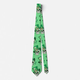 Irish Sugar Skull Tie