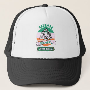 Irish Sunset Celtic Spiral Trucker Hat