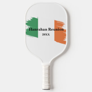 Irish Surname Name Custom Flag Colours Reunion Pickleball Paddle