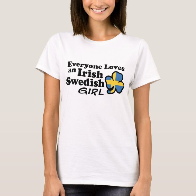 Irish Swedish Girl T-Shirt (Front)