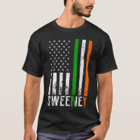 Irish SWEENEY Family American Flag Ireland Flag