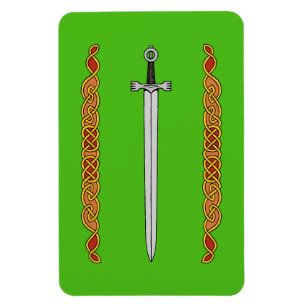 Irish Sword and Knotwork Magnet
