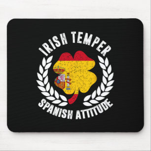 Irish Temper Spanish Attitude Flag St Patrick's Mouse Pad