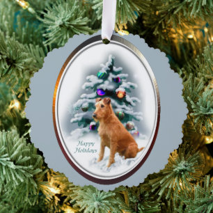 Irish Terrier Christmas Gifts Ornament Card