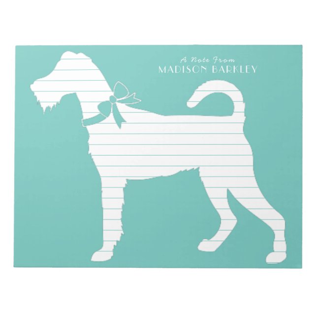 Irish Terrier Dog Puppy Notepad (Front)