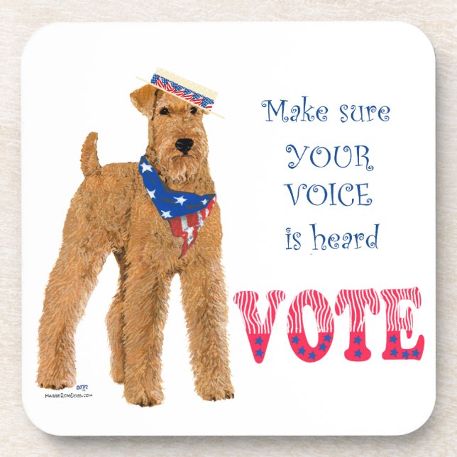 Irish Terrier Elections Coaster (Front)