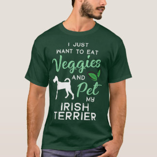 Irish Terrier Funny Vegan Dog Lover Owner Xmas Bir T-Shirt