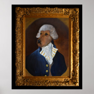 Irish Terrier "Gentleman" Painting Art Poster