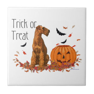 Irish Terrier Halloween Tile