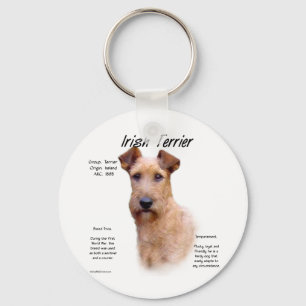 Irish Terrier History Design Keychain