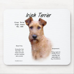 Irish Terrier History Design Mouse Pad