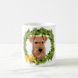 Irish Terrier Holly Wreath Coffee Mug
