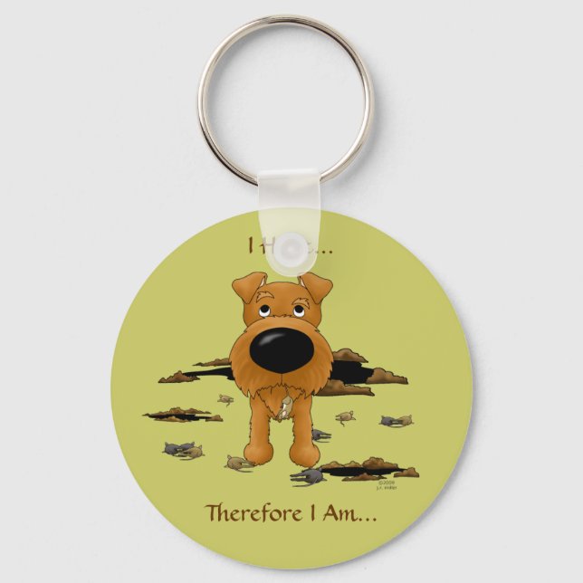 Irish Terrier (Irish Terriers) I Hunt... Keychain (Front)
