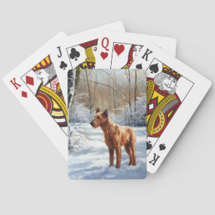 Irish Terrier Let It Snow Christmas Playing Cards