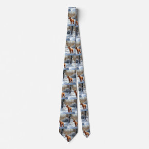 Irish Terrier Let It Snow Christmas Tie