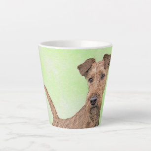 Irish Terrier Painting - Cute Original Dog Art Latte Mug
