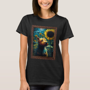 Irish Terrier Painting Sunflower Flower Mom Women T-Shirt