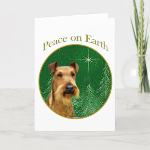 Irish Terrier Peace Holiday Card