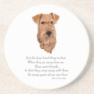Irish Terrier Rainbow Bridge Coaster