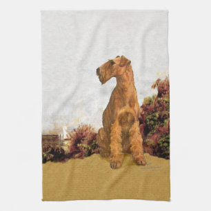 Irish Terrier Seaside Kitchen Towel