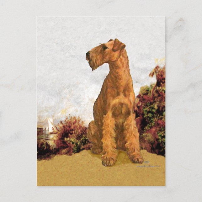 Irish Terrier Seaside Postcard (Front)