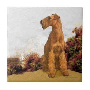 Irish Terrier Seaside Tile