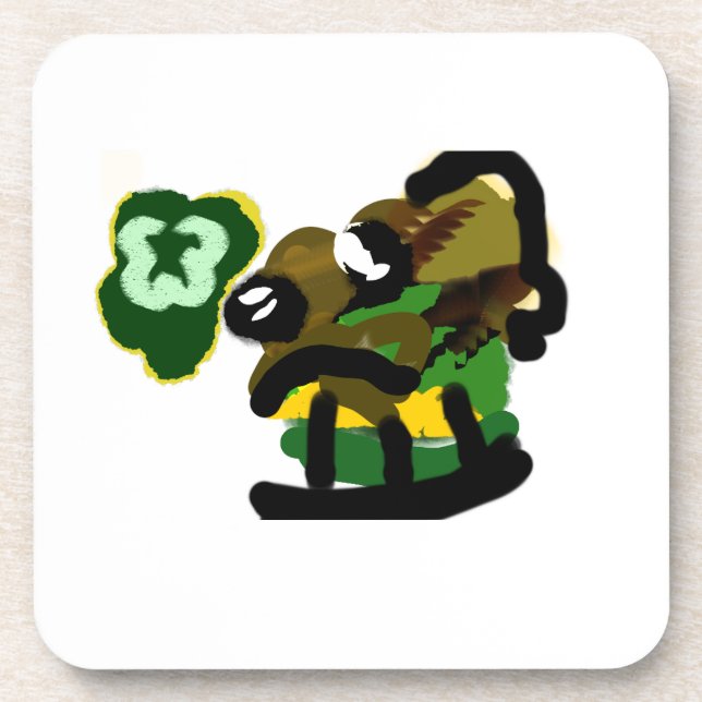 Irish Terrier st Patrick fun Coaster (Front)