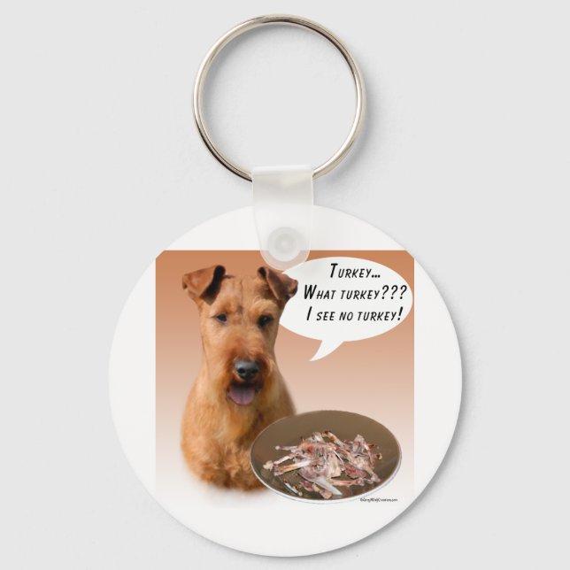 Irish Terrier Turkey Keychain (Front)
