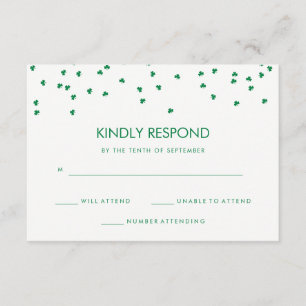Irish Theme Shamrock Confetti   Wedding Response