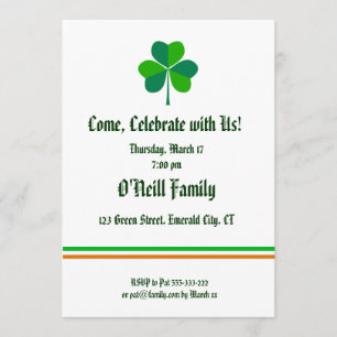 Irish themed Invitation