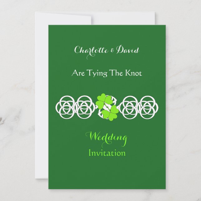 Irish Themed Wedding Party Invitations (Front)