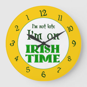 Irish Time Backwards Numbers Clock