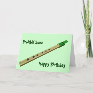 Irish Tin Whistle Birthday Card