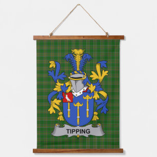 Irish Tipping Coat of Arms Family Crest Hanging Tapestry