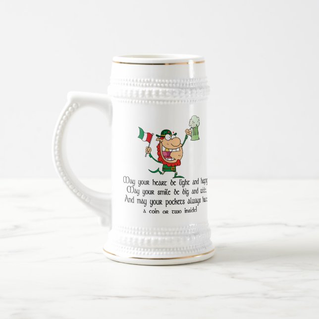 Irish Toast Beer Stein (Left)