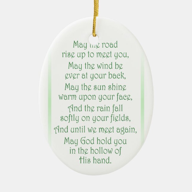 Irish Toast Ceramic Ornament (Front)