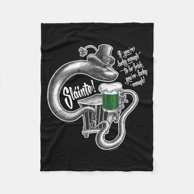 Irish Toast Fleece Blanket (Front)