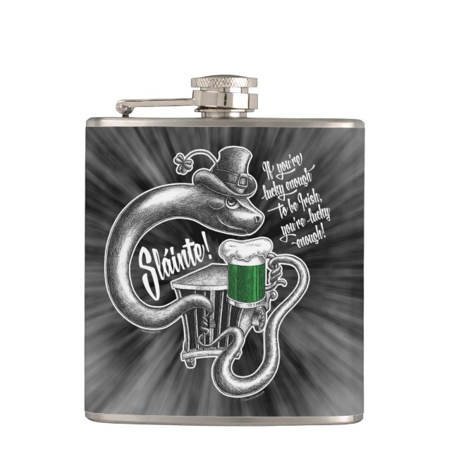 Irish Toast Hip Flask (Front)