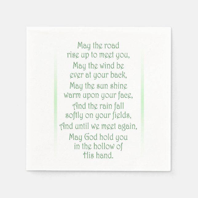 Irish Toast Napkin (Front)